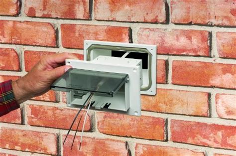 brick electrical box cover|recessed electrical box for brick.